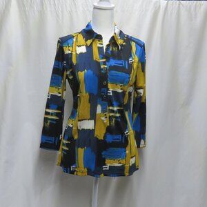 Ladies' Dressy Multi-Color Long Sleeve Blouse